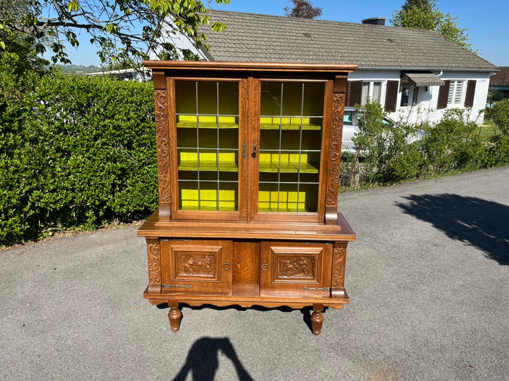 Vitrine 4 portes dont 2 vitrées, Ophalen, Met deur(en), 100 tot 150 cm, Zo goed als nieuw
