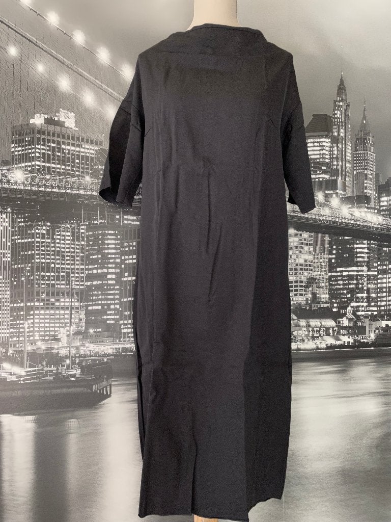 Kleed jurk met boothals Just in Case 42, Kleding | Dames, Verzenden, Zwart, Maat 42/44 (L), Zo goed als nieuw