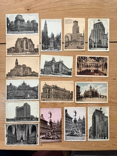 16 oude postkaarten Antwerpen, 15 niet gebruikt, Ophalen of Verzenden, Antwerpen