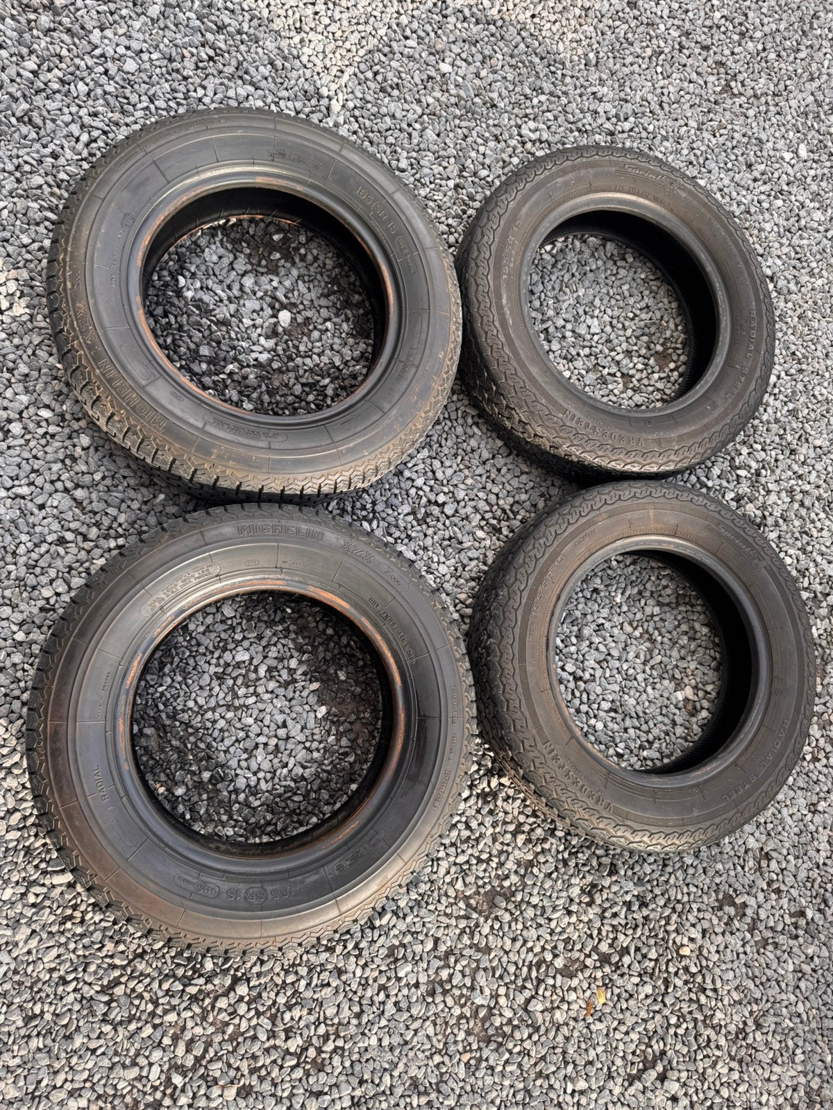 Pneus 155R15 et 165R15 VW cox kever, Autos : Pièces & Accessoires, Enlèvement, Pneu(s)