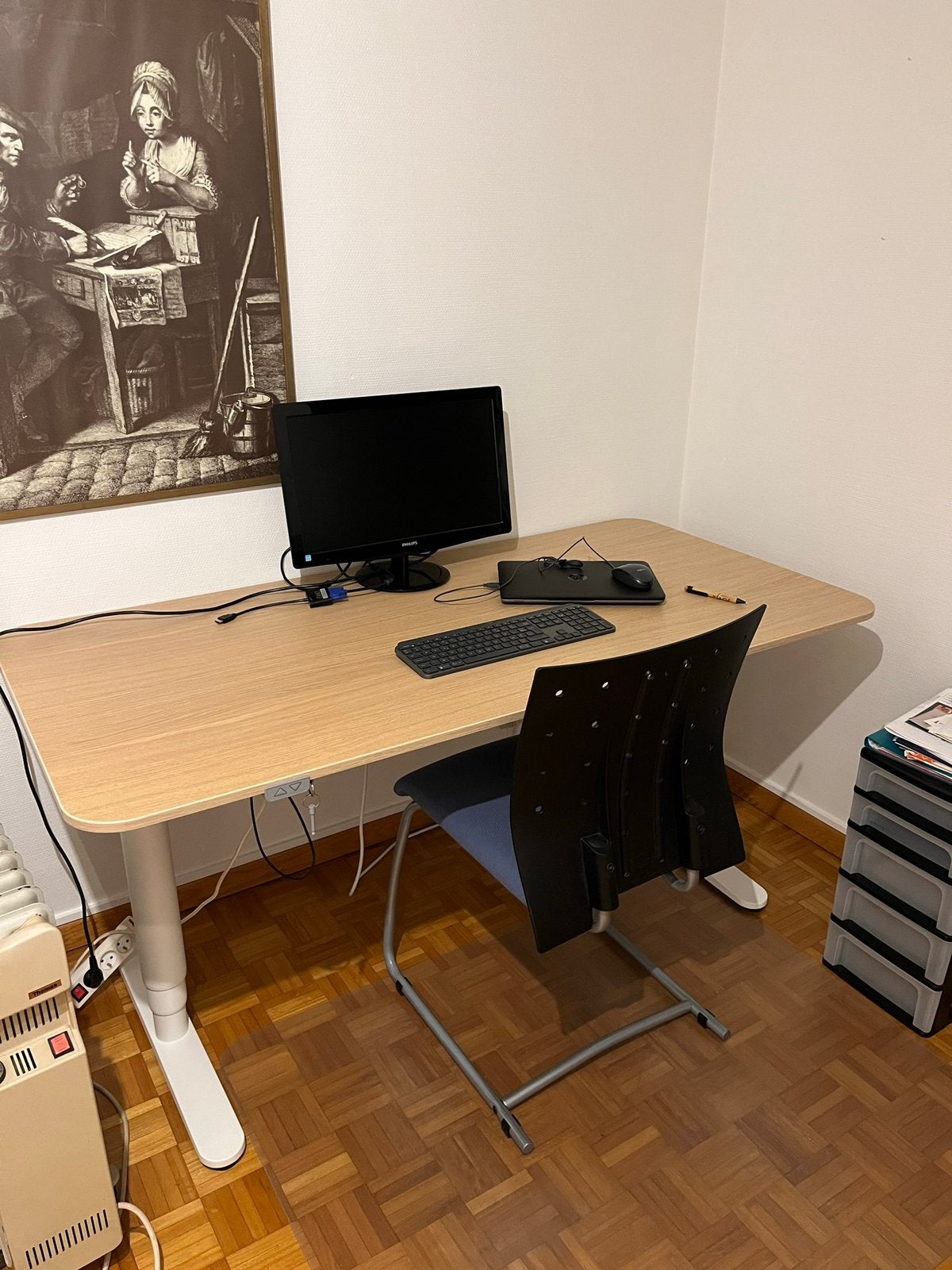 Elektrisch zit & staan bureau, Maison & Meubles, Bureaux, Enlèvement, Électrique, Comme neuf, IKEA