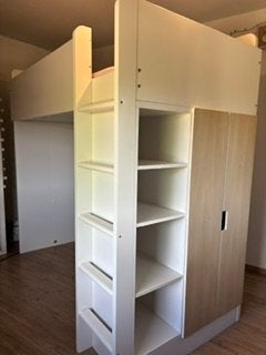 hoogslaper, Ophalen, 85 tot 100 cm, Gebruikt, Lattenbodem