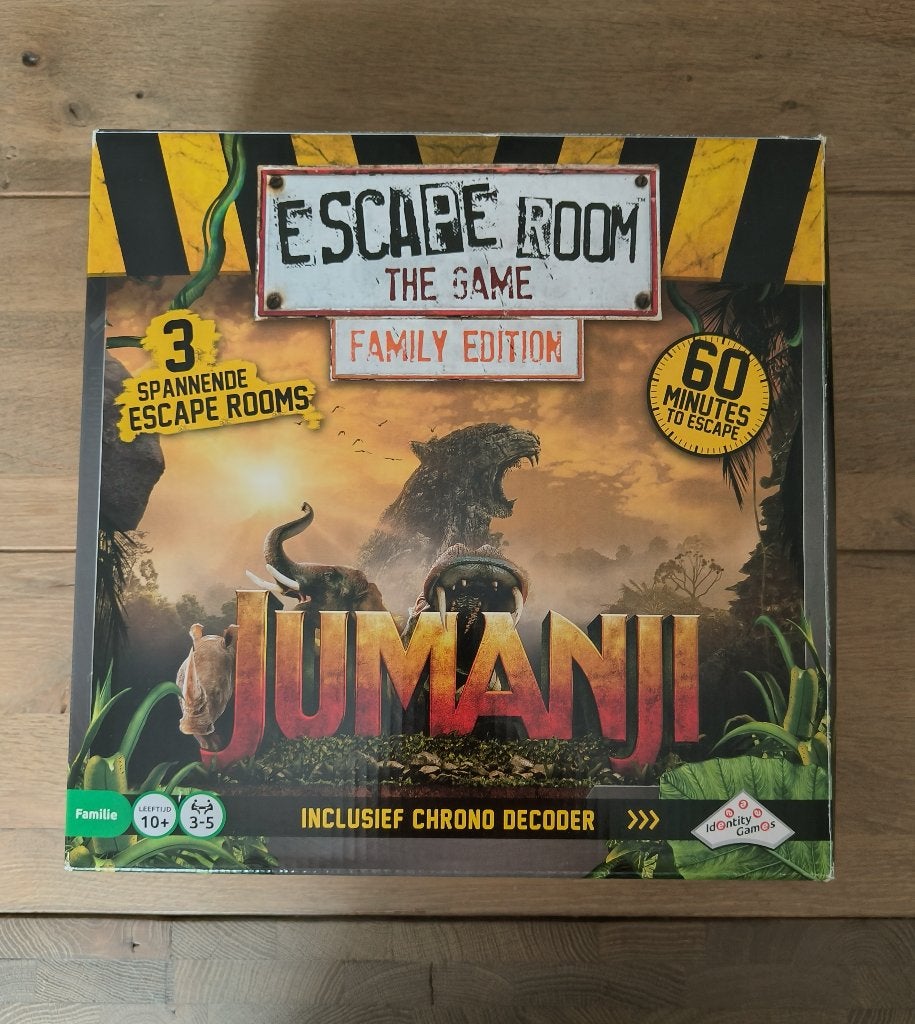 Escape Room The Game: Jumanji met chrono decoder, Vijf spelers of meer, Ophalen of Verzenden, Gebruikt, Identity Games