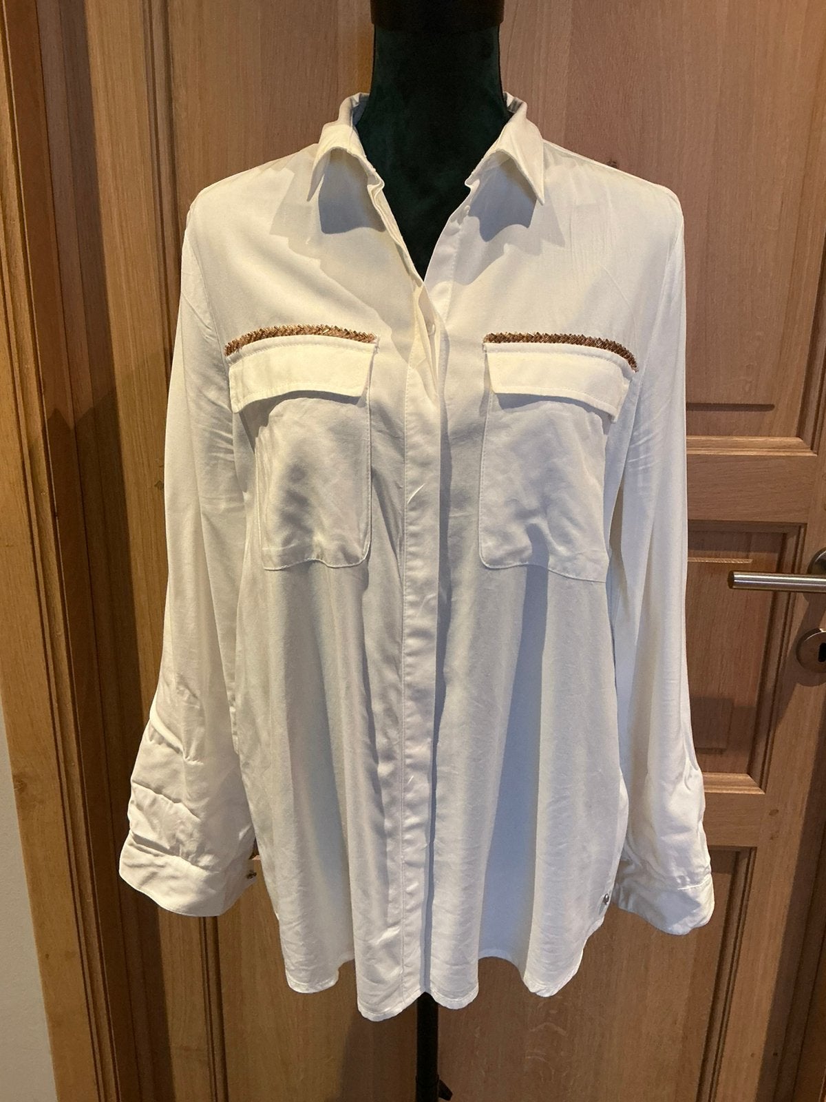 Blouse taille L, Enlèvement ou Envoi, Comme neuf, Taille 42/44 (L), Blanc