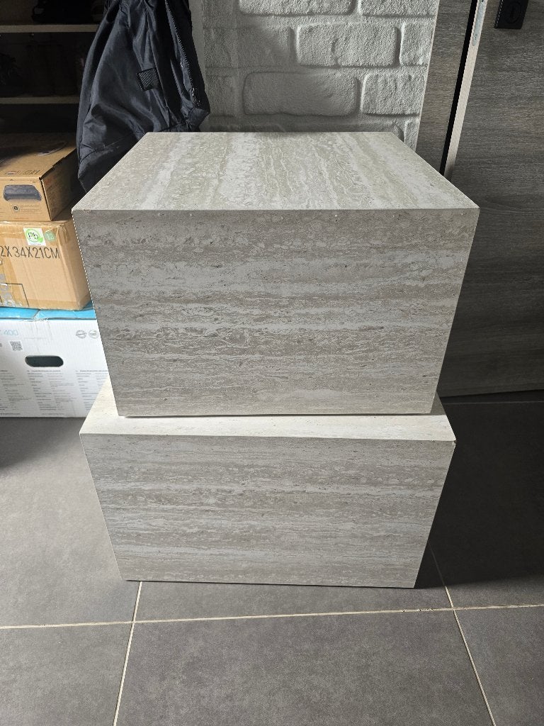 2 houten salon tafels, Carré, 100 à 150 cm, Enlèvement, Utilisé