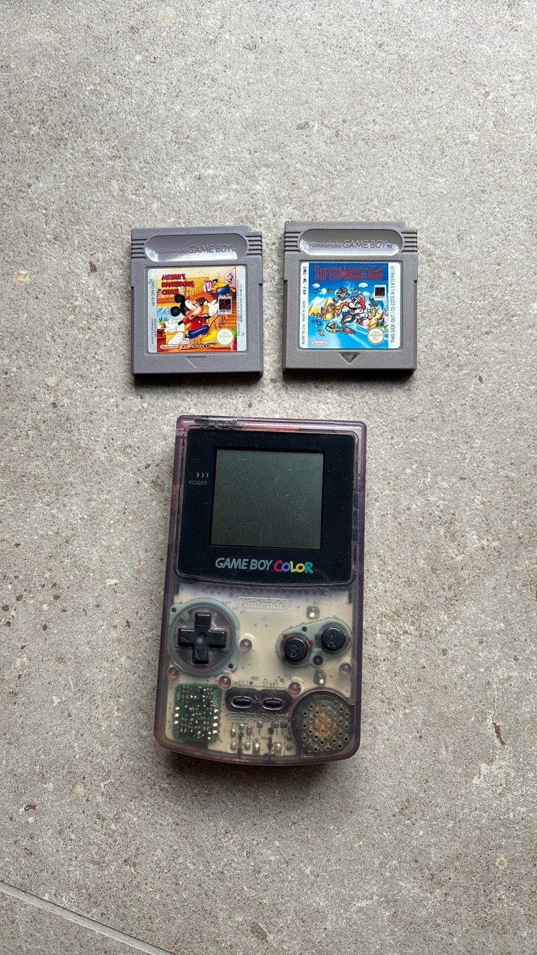 Vintage Gameboy Color, Consoles de jeu & Jeux vidéo, Enlèvement ou Envoi, Utilisé, Game Boy Color, Avec jeux