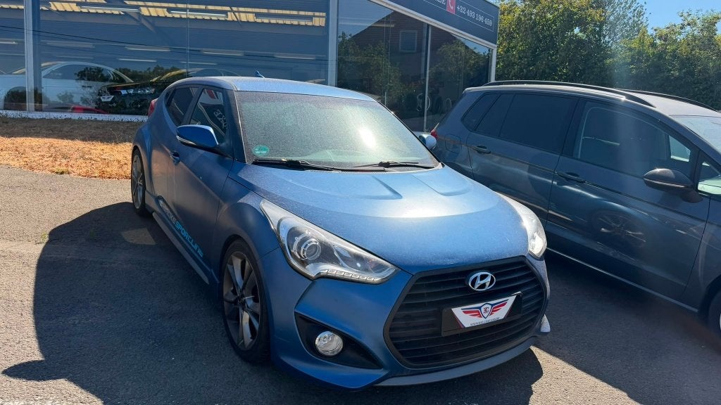 HYUNDAI VELOSTER TURBO*1.6-GDI*CAMERA*GPS*CUIR*S-CHAUFF*PDC, Voorwielaandrijving, 4 cilinders, Blauw, 137 kW