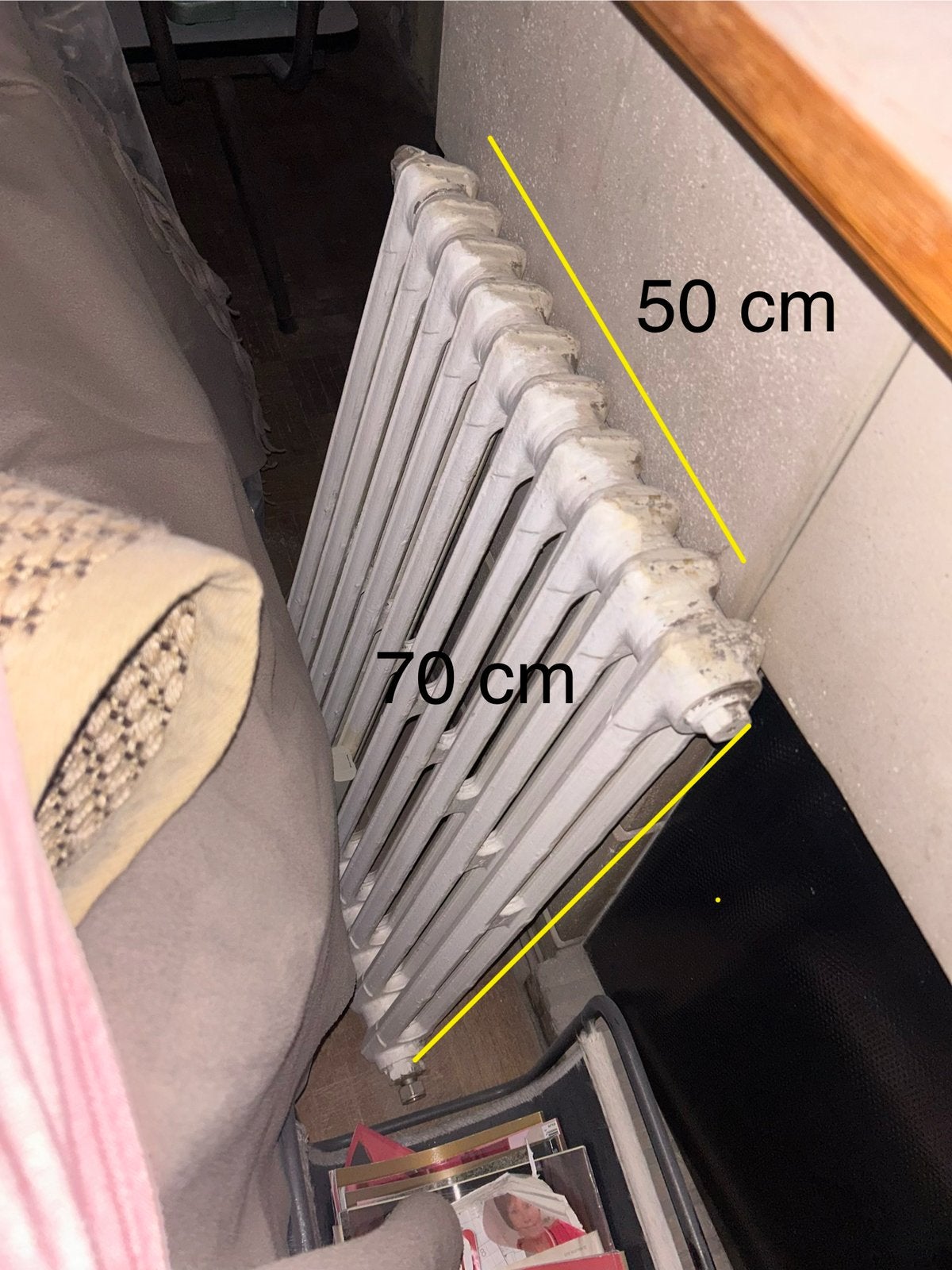 Oude gietijzeren uitvoering met 10 elementen, Enlèvement, Utilisé, Radiateur