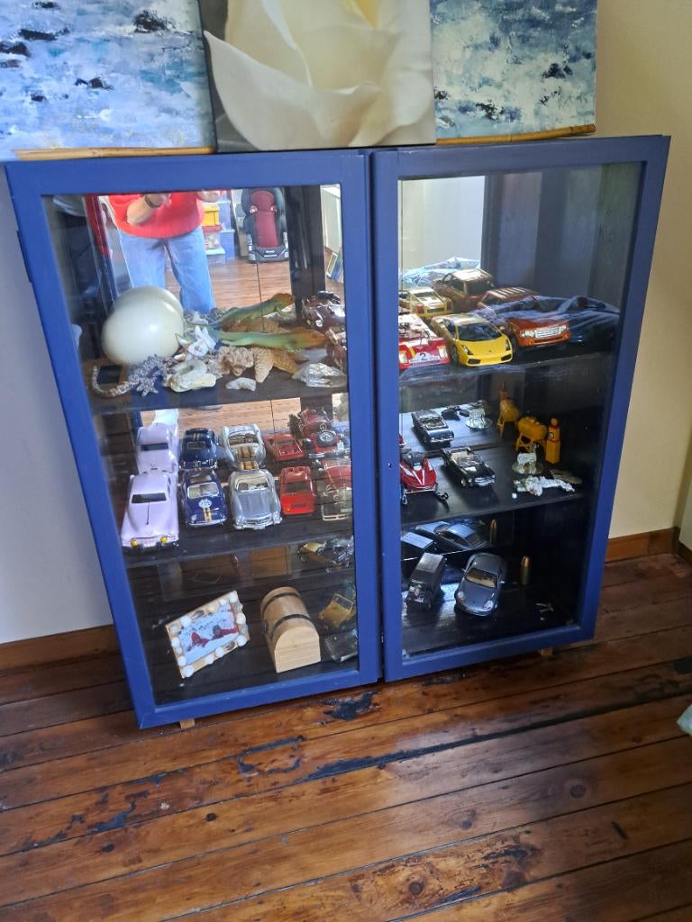 Vitrinekast, Huis en Inrichting, Ophalen, Met plank(en), Gebruikt, 100 tot 150 cm