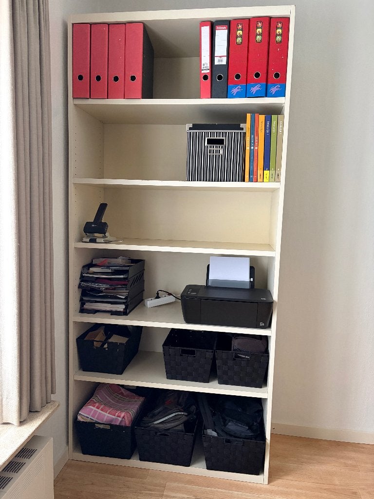 Boeken of opbergkast, Huis en Inrichting, Ophalen, Gebruikt, 100 tot 150 cm, 200 cm of meer
