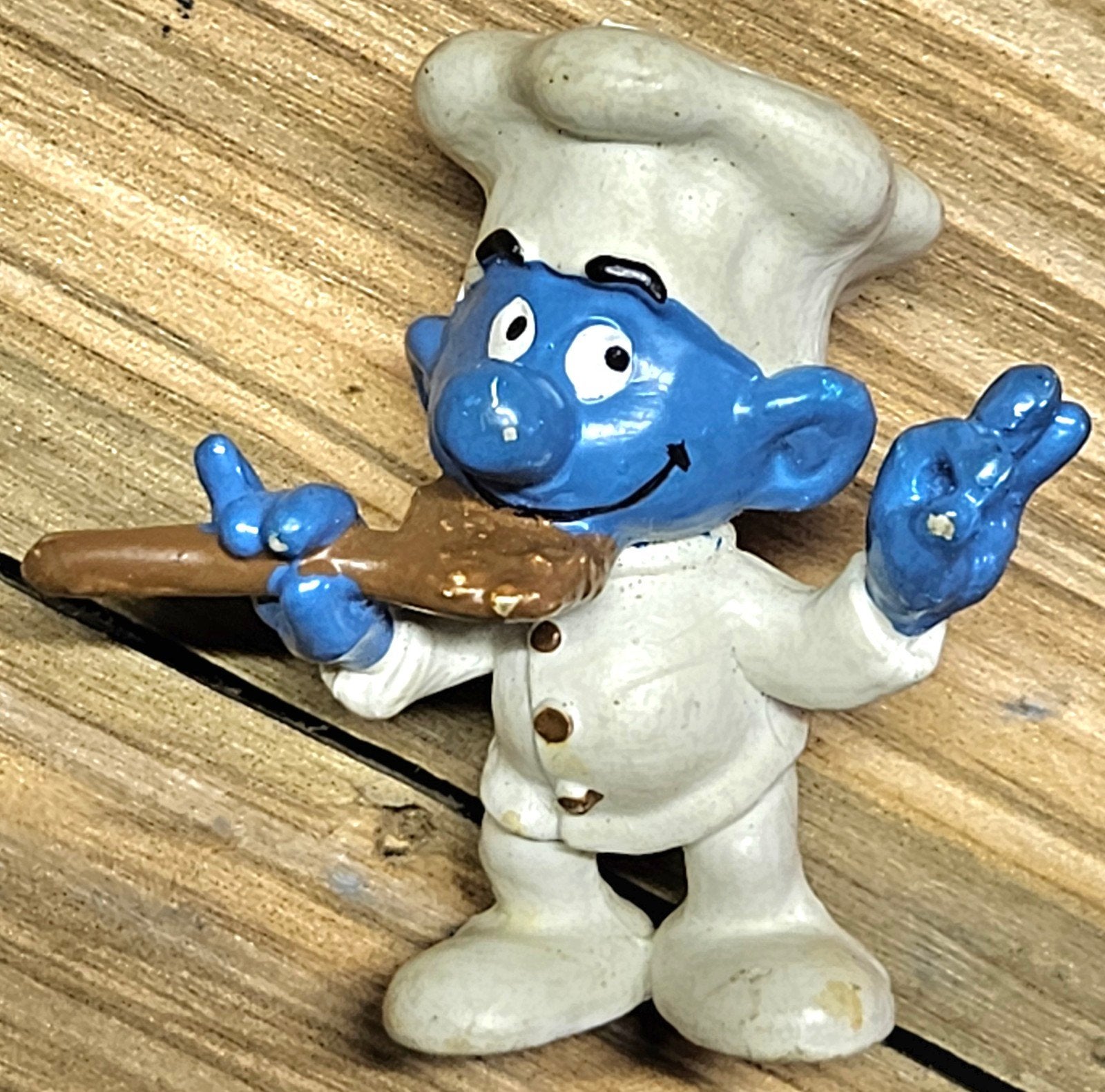 Smulsmurf 1970 kok Schleich, Verzamelen, Smurfen, Ophalen of Verzenden, Smulsmurf