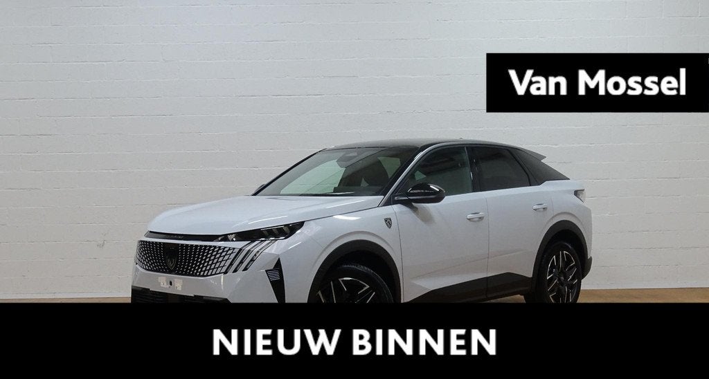 Peugeot 3008 1.2 HYBRID 145 e-DSC6 GT+lacantara + open dak, Stof, Gebruikt, 1648 kg, Wit