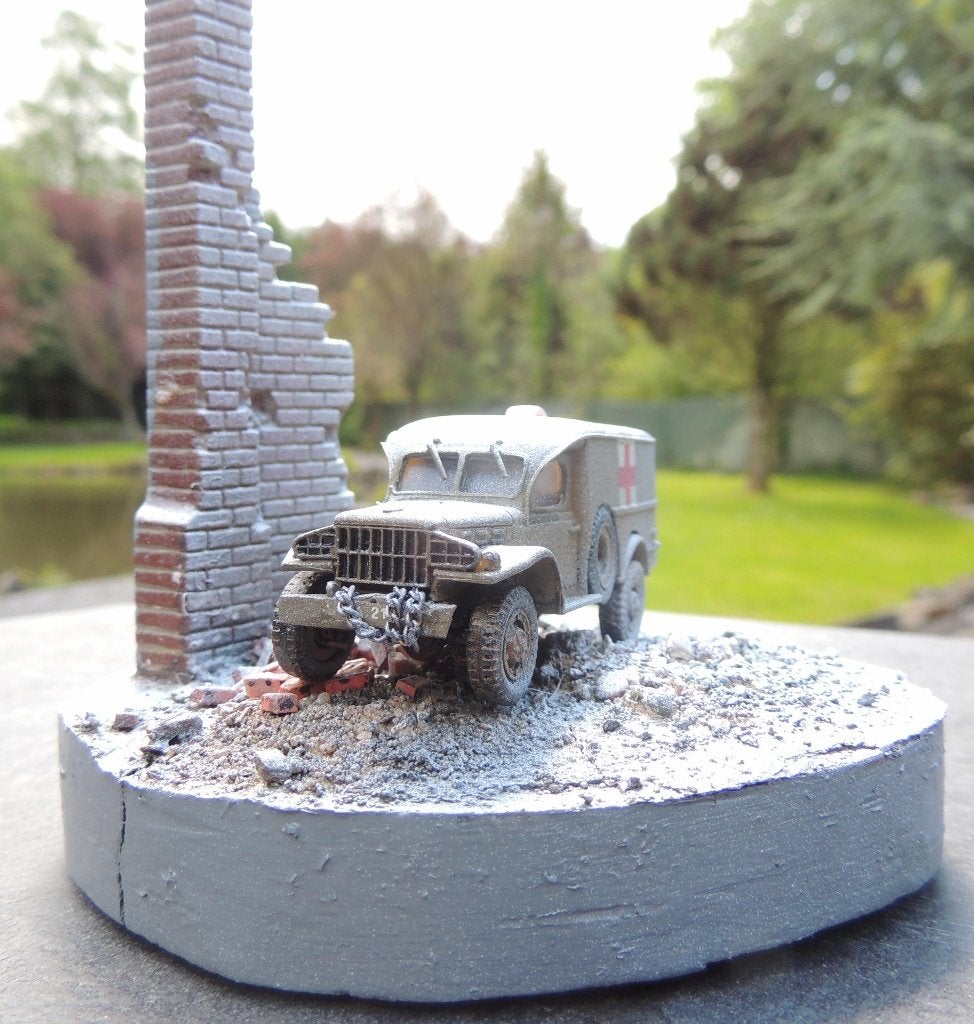 Dodge ambulance à Bastogne 1944 1/72ième, Verzenden, Nieuw, 1:50 of kleiner, Diorama