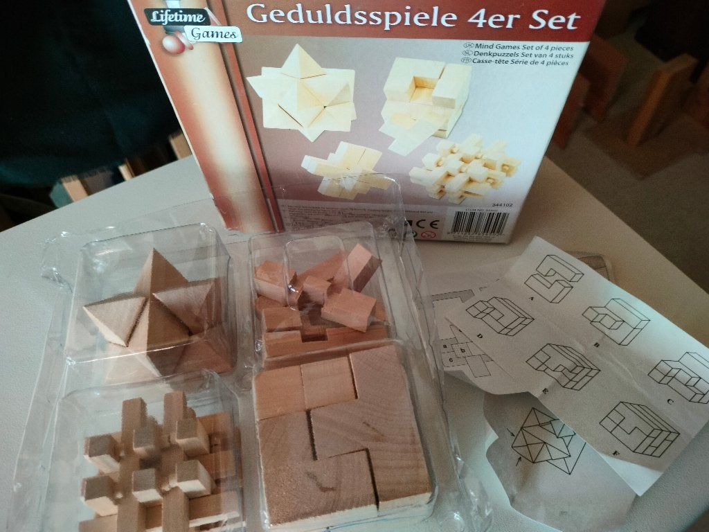 puzzel houten figuren abstract ingewikkeld NIEUWE STAAT, Hobby en Vrije tijd, Ophalen of Verzenden, Zo goed als nieuw