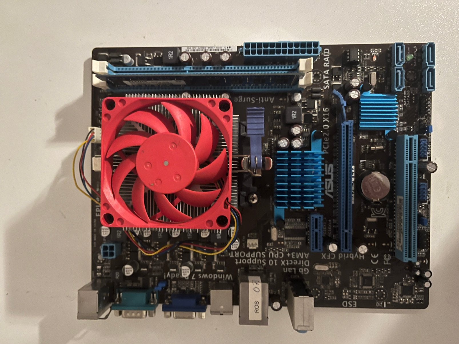 AMD FX-4100 set – Asus M5A78L-M LX3 + HD 5450 + 2gb ddr3, Computers en Software, Ophalen of Verzenden, Zo goed als nieuw, AMD
