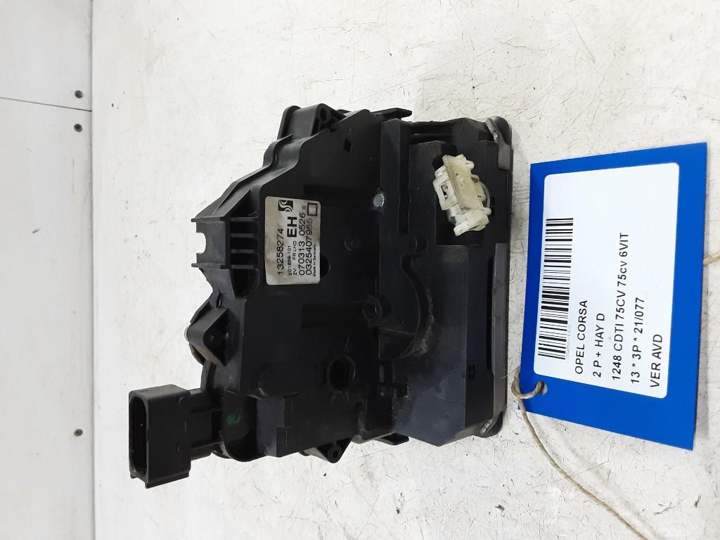 SERRURE DE PORTE AVANT DROITE Opel Corsa D (13258274), Utilisé, Droite, Opel
