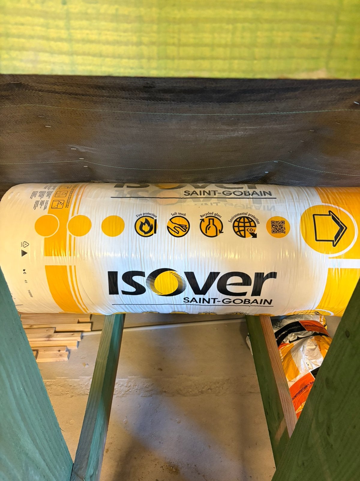 Isover glaswol 22cm dik, Doe-het-zelf en Bouw, 12 cm of meer, Nieuw, Minder dan 5 m², Glaswol