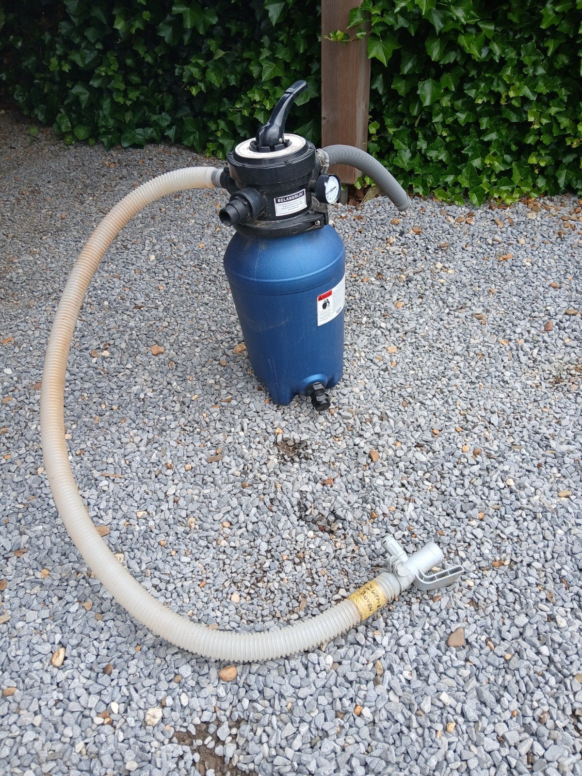 Zandfilter voor zwembad, Enlèvement