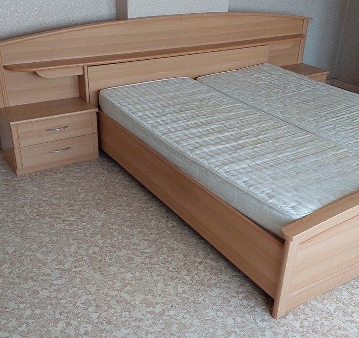 Chambre complète : lit, placard et commode, Enlèvement, Utilisé, Deux personnes