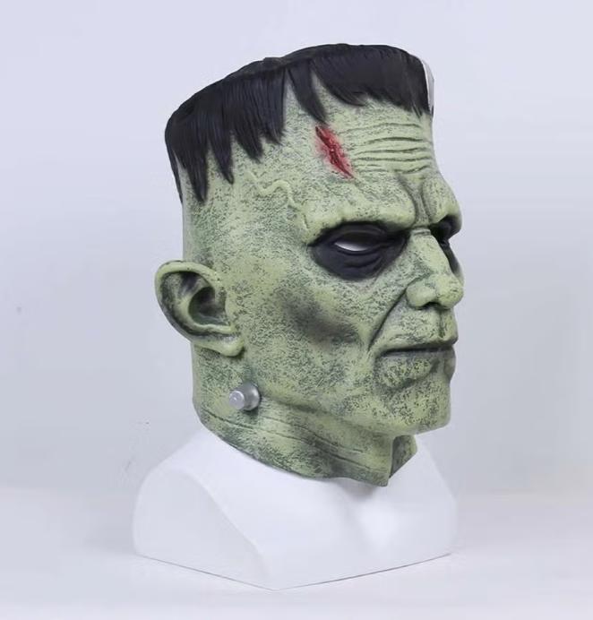 Luxe Frankenstein full face latex horror masker, Verzenden, Nieuw