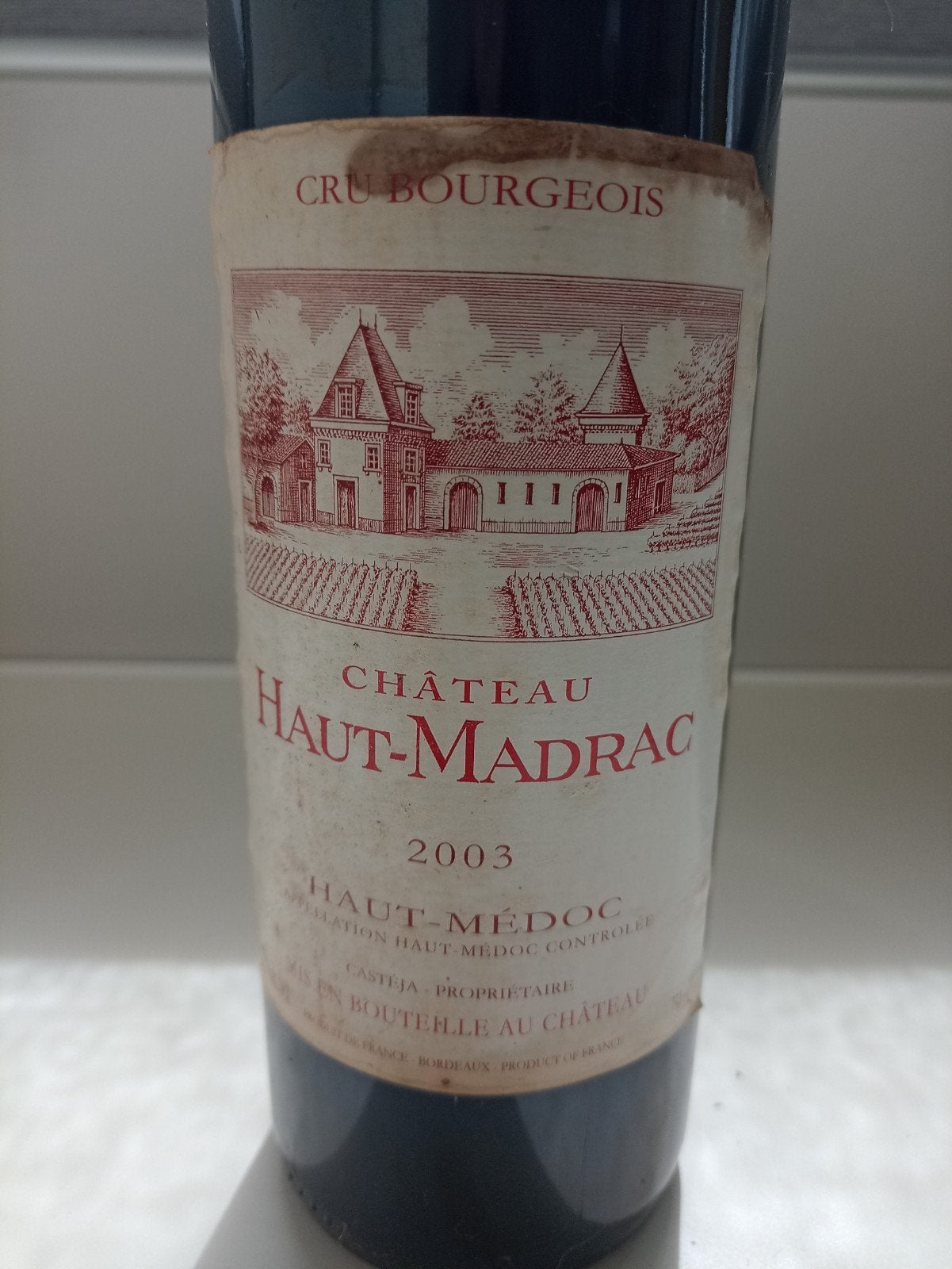 Château Haut-Madrac 2003 (Cru Bourgeois, Haut-Médoc), Enlèvement