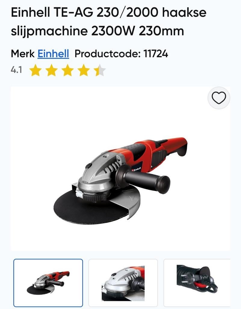 Haakse slijpmachine 230 mm, Doe-het-zelf en Bouw, Ophalen of Verzenden