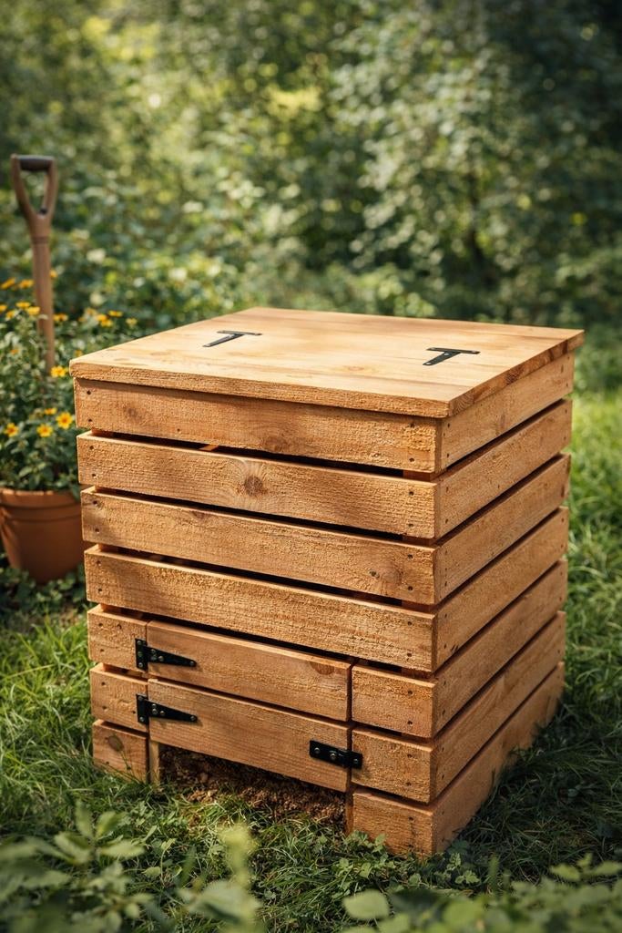 Composteur en bois Douglas – Fabrication artisanale, Ophalen