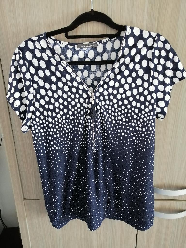 tof bloesje CASSIS mt 44, Kleding | Dames, T-shirts, Ophalen, Cassis, Maat 42/44 (L), Zo goed als nieuw