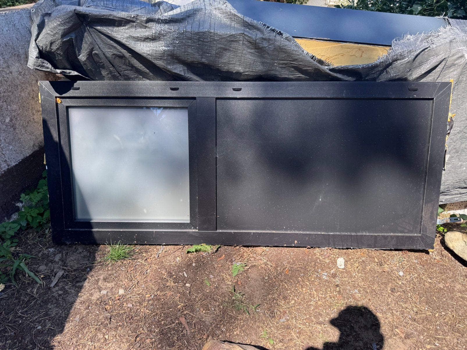 raam met paneel melkglas hr++(nieuw), Tuin en Terras, Ophalen, Zo goed als nieuw