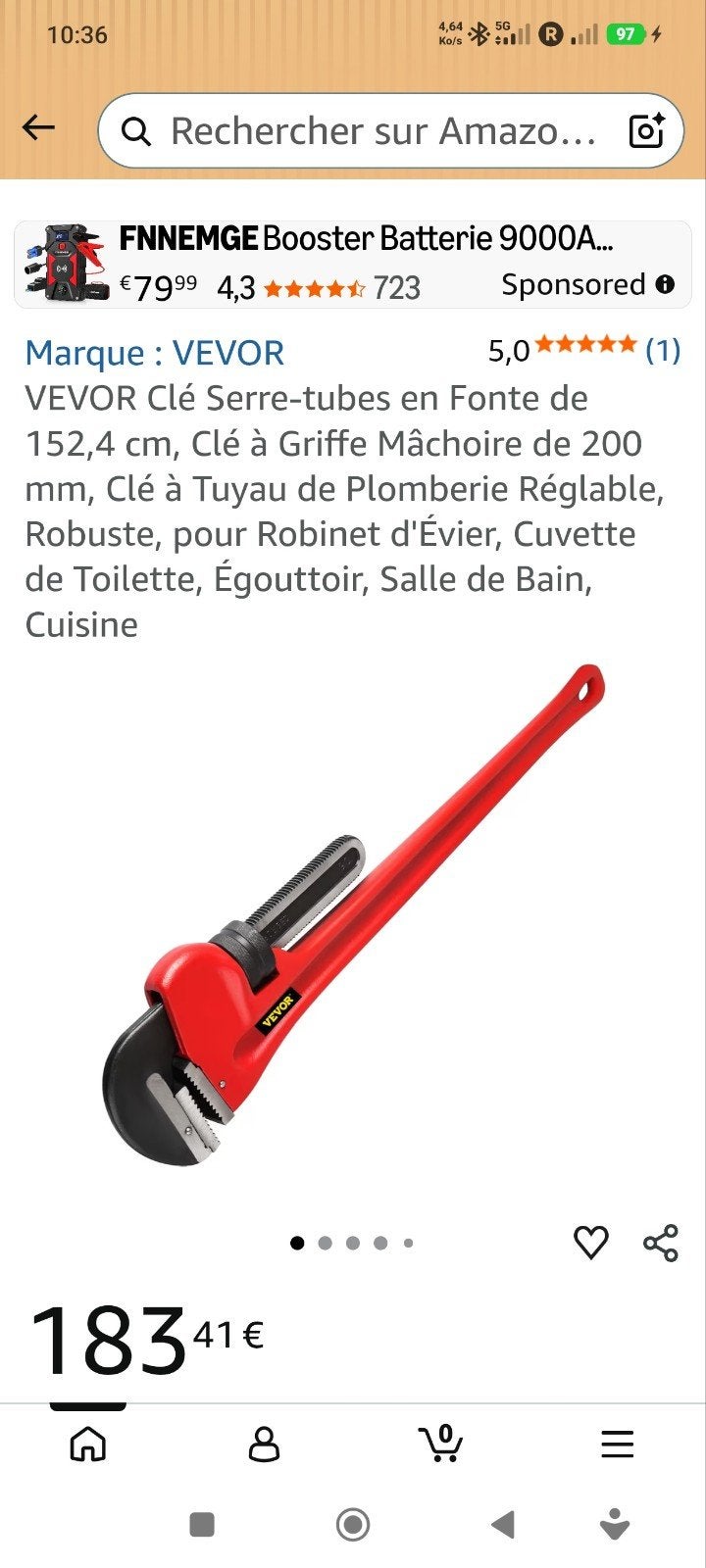 clef serre tube, Enlèvement