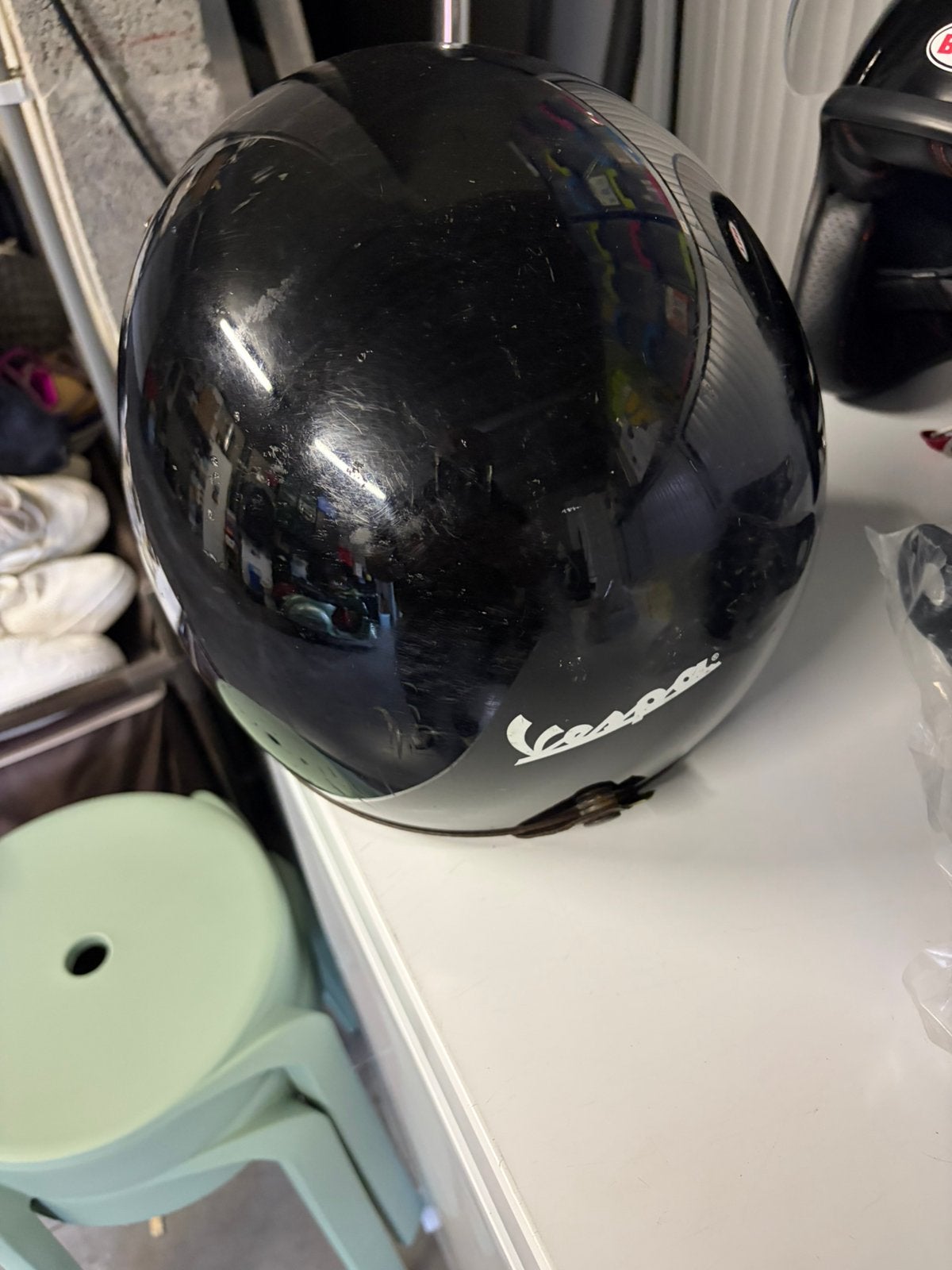 Casque vespa original, Fietsen en Brommers, Ophalen, Zo goed als nieuw