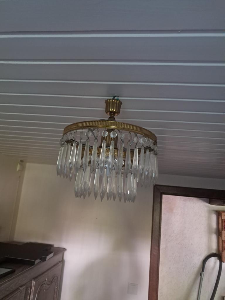 Lustre cascade vintage, Enlèvement, Verre