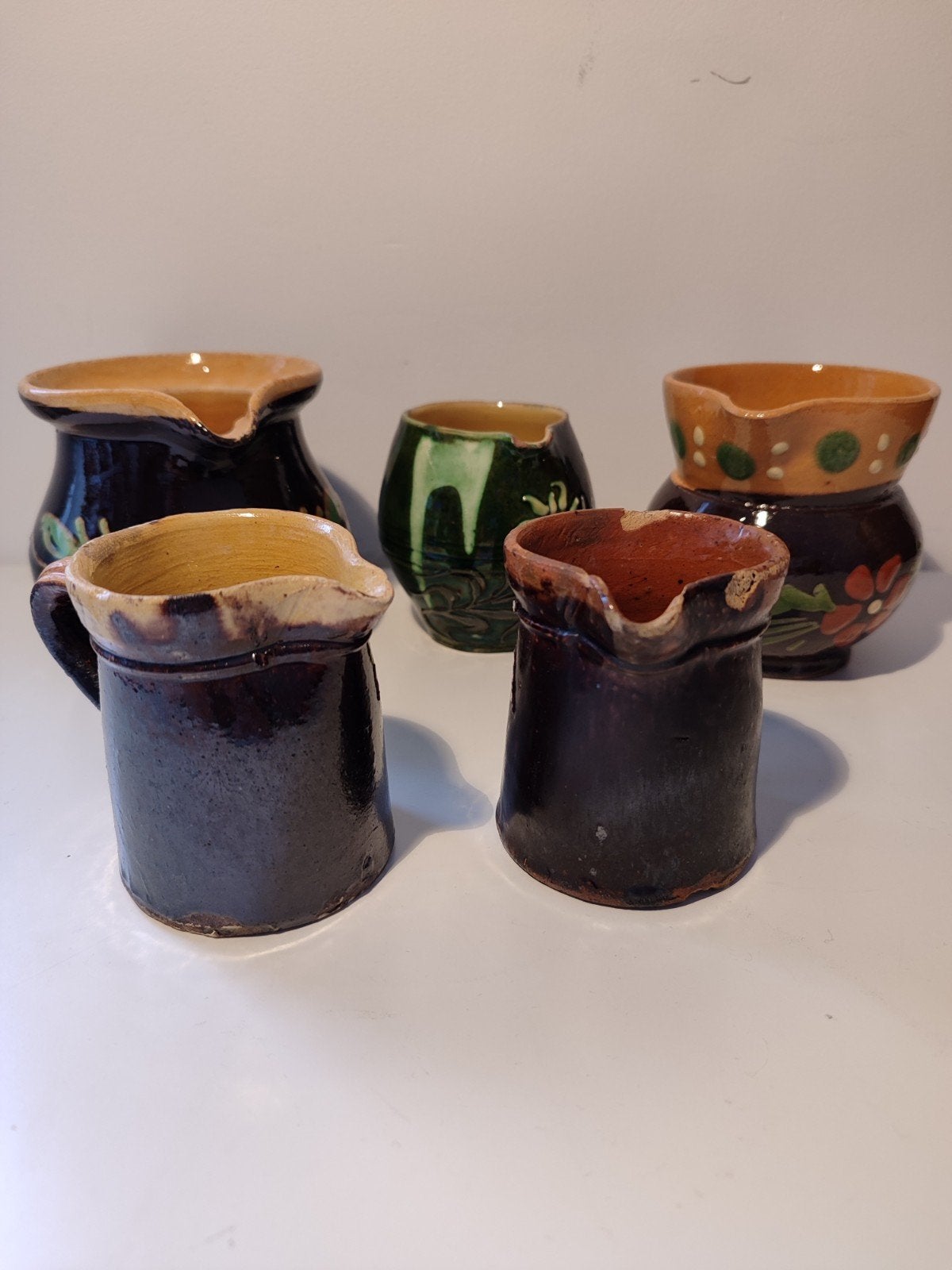 5 antiek aardewerk kruikjes uit Frankrijk oud karaf, Antiek en Kunst, Antiek | Keramiek en Aardewerk, Ophalen of Verzenden