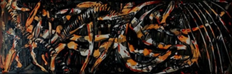 Kunsthandel Gennep - "Orange Explosion", Antiek en Kunst, Ophalen of Verzenden