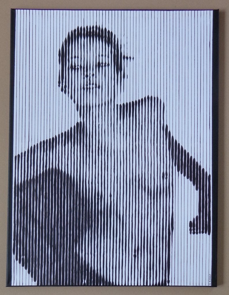 GERKE RIENKS / KATE MOSS / ACRYLVERF / 80x60cm / SIG CHASSIS, Enlèvement, Signé, Peinture acrylique