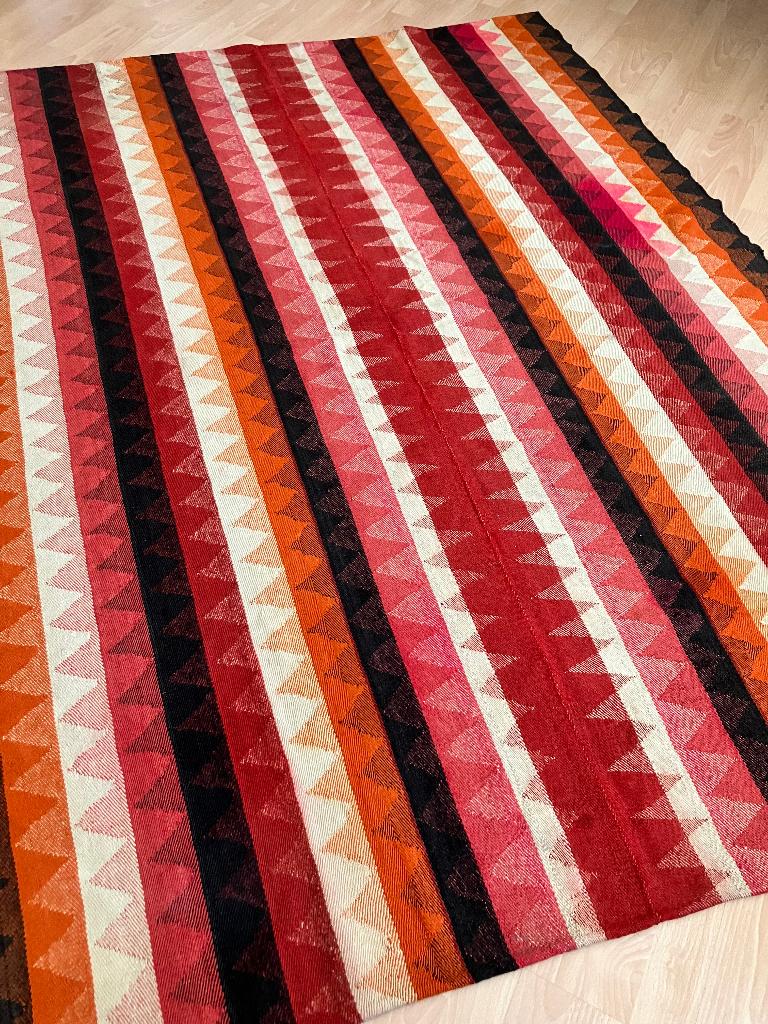 Kilim Fars Jajim vintage tissé main, Antiquités & Art, Enlèvement ou Envoi