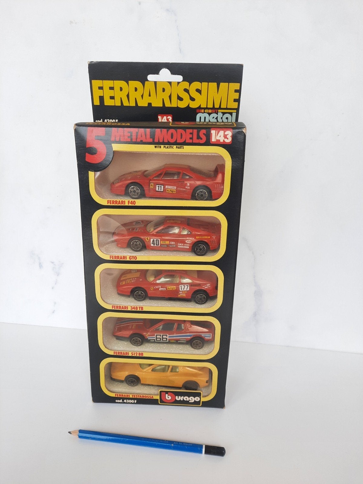 Burago ferrarissime - 5 Ferrari's die cast - 1/43, Autres marques, Enlèvement ou Envoi, Voiture, Burago