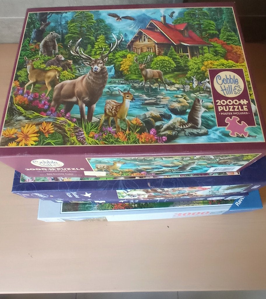 Lot puzzels, Hobby en Vrije tijd, Ophalen, Meer dan 1500 stukjes, Zo goed als nieuw, Legpuzzel