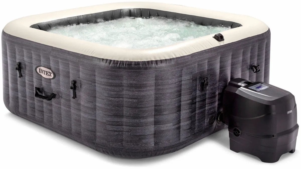 Intex pure spa jacuzzi greystone deluxe 4 personen (Nieuw!), Tuin en Terras, Bubbelbaden en Hottubs, Nieuw, Opblaasbaar, Ophalen