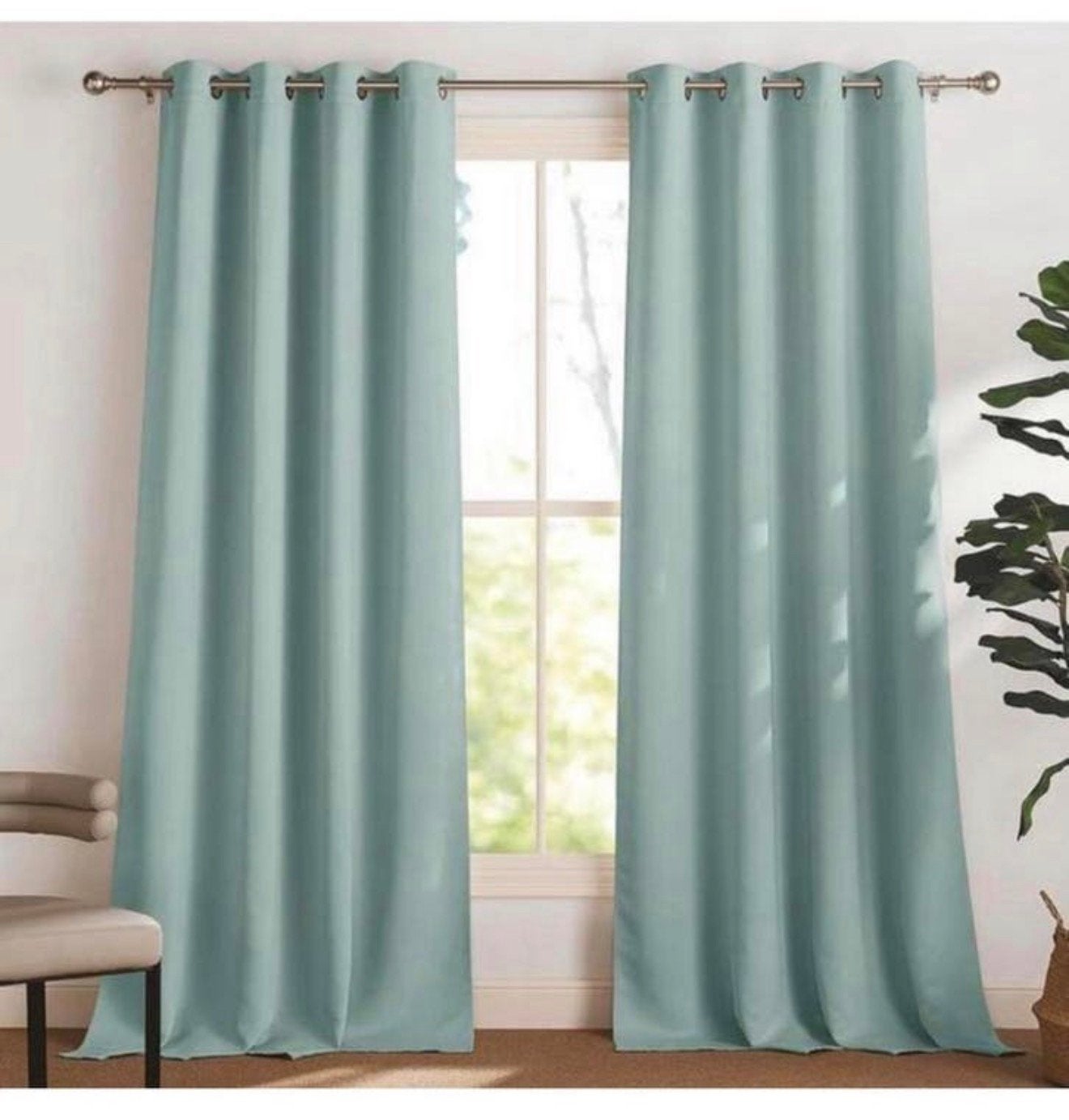Verduisterende Gordijnen set 245 x 140 CM licht-groen NIEUW, Ophalen of Verzenden, Nieuw, Gordijnen of Lamellen
