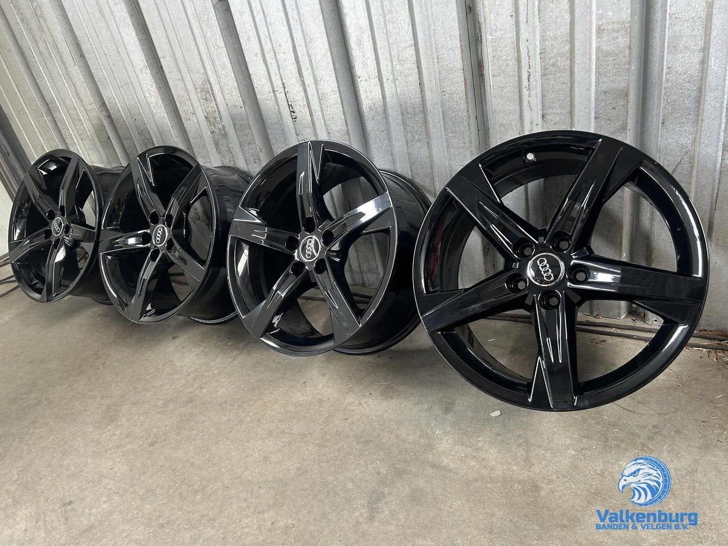 Originele Audi 19 inch zwarte velgen 5x112, Auto-onderdelen, Banden en Velgen, 19 inch, Gebruikt, Velg(en), -