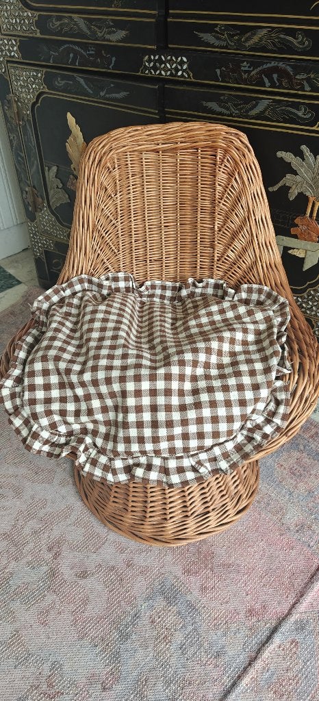 Rieten vintage kinderstoel, Ophalen, Overige merken, Bruin, Zo goed als nieuw