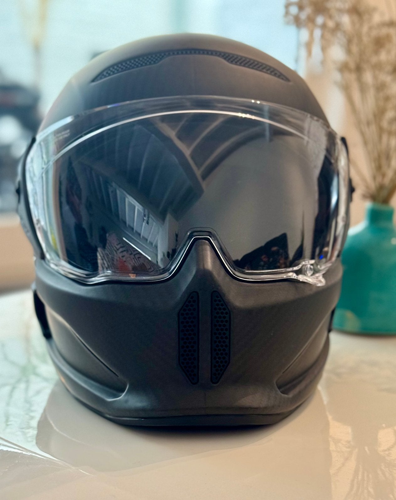 Moto helm in carbon, Motoren, Ophalen, L