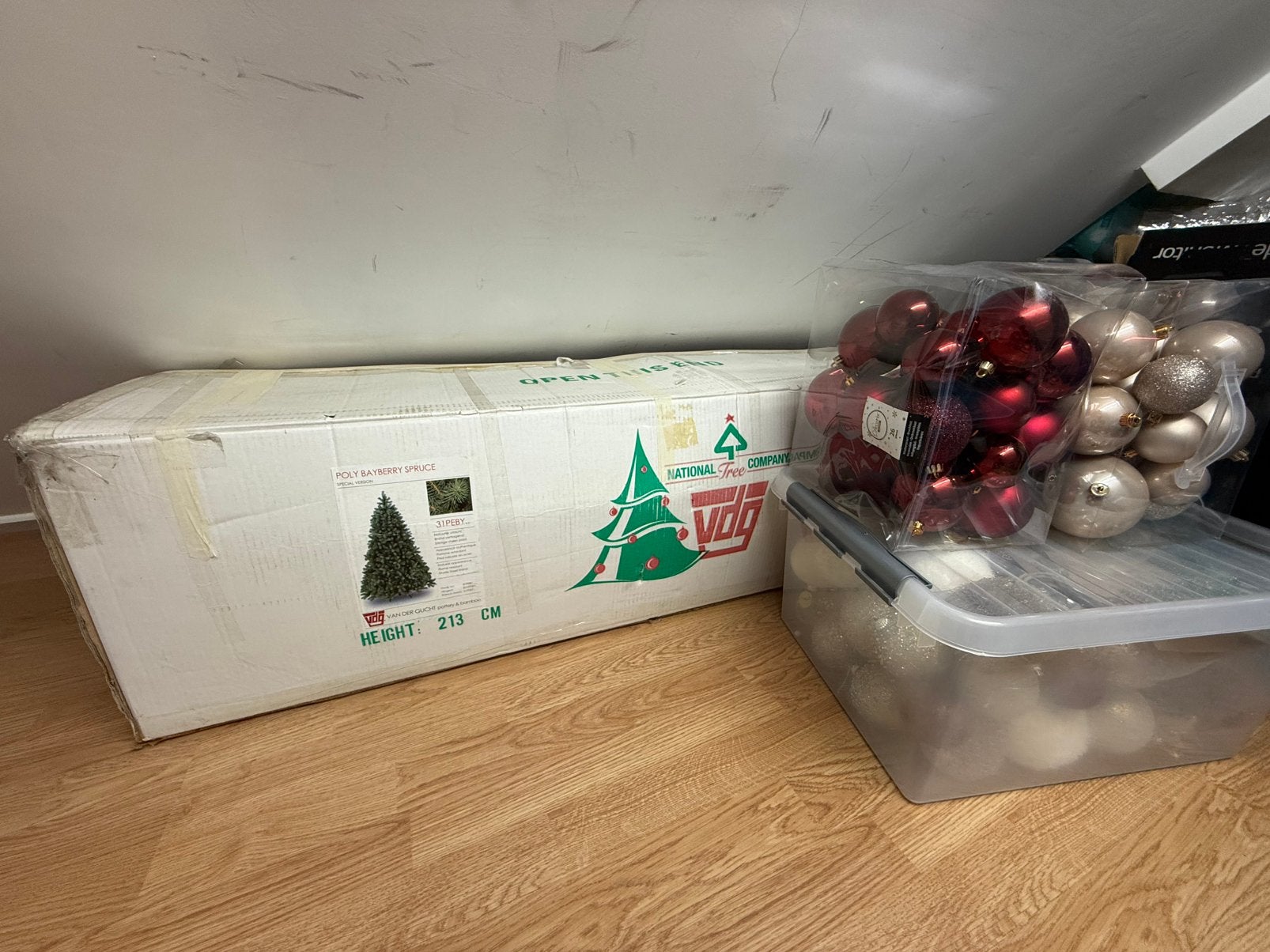 Kerstboom + versiering, Enlèvement, Comme neuf