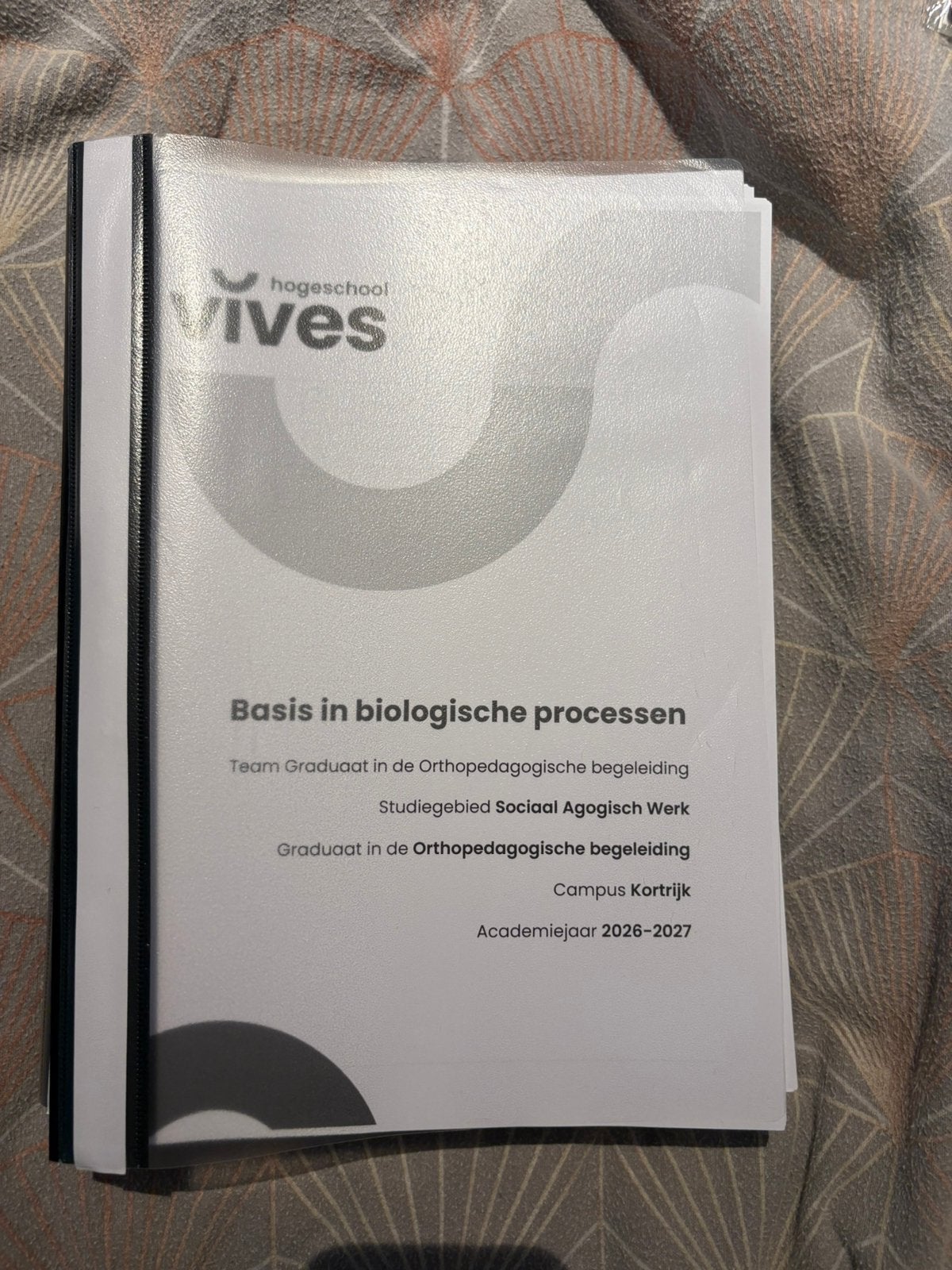 Curcus basis in biologische processen, Boeken, Ophalen of Verzenden, Zo goed als nieuw, Hogeschool