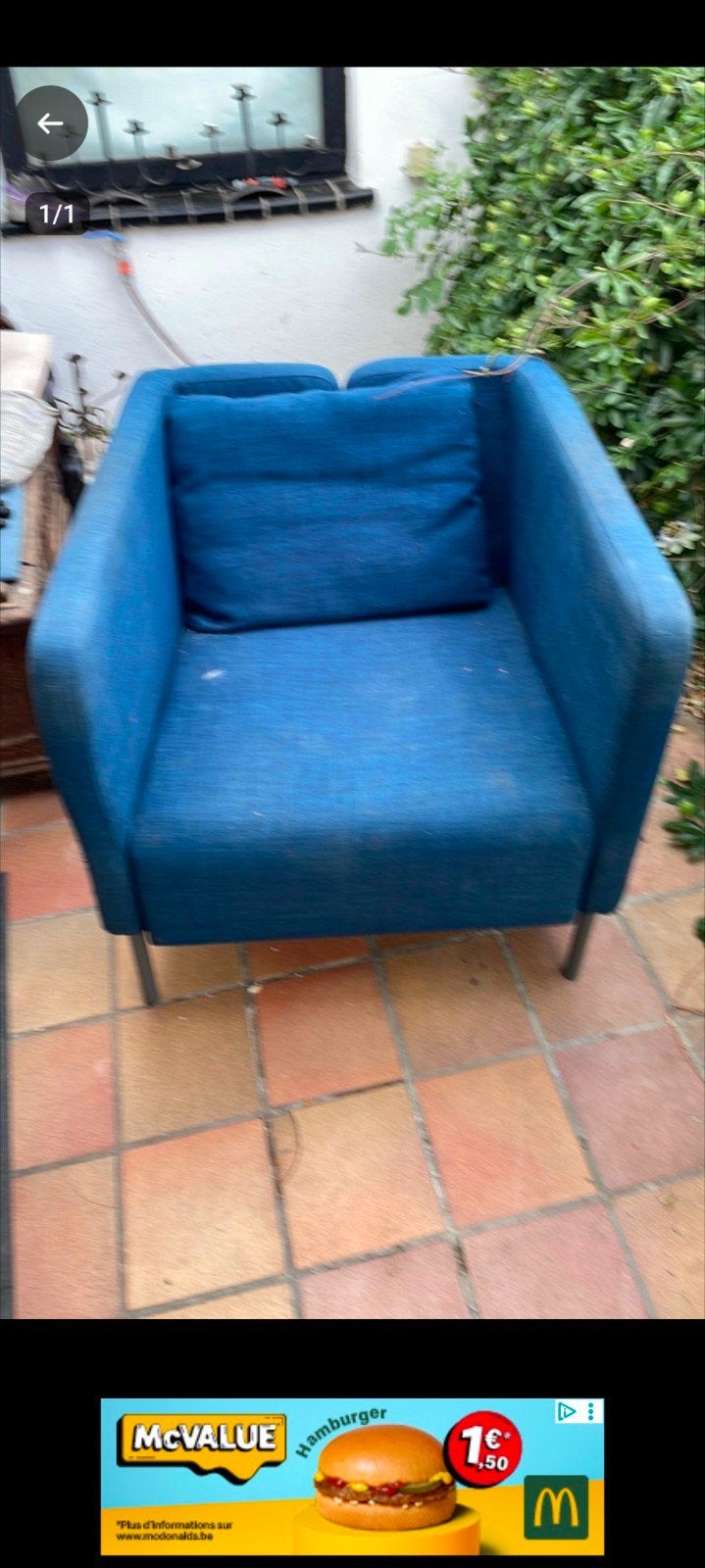 Fauteuil EKERO Ikea, Maison & Meubles, Enlèvement ou Envoi