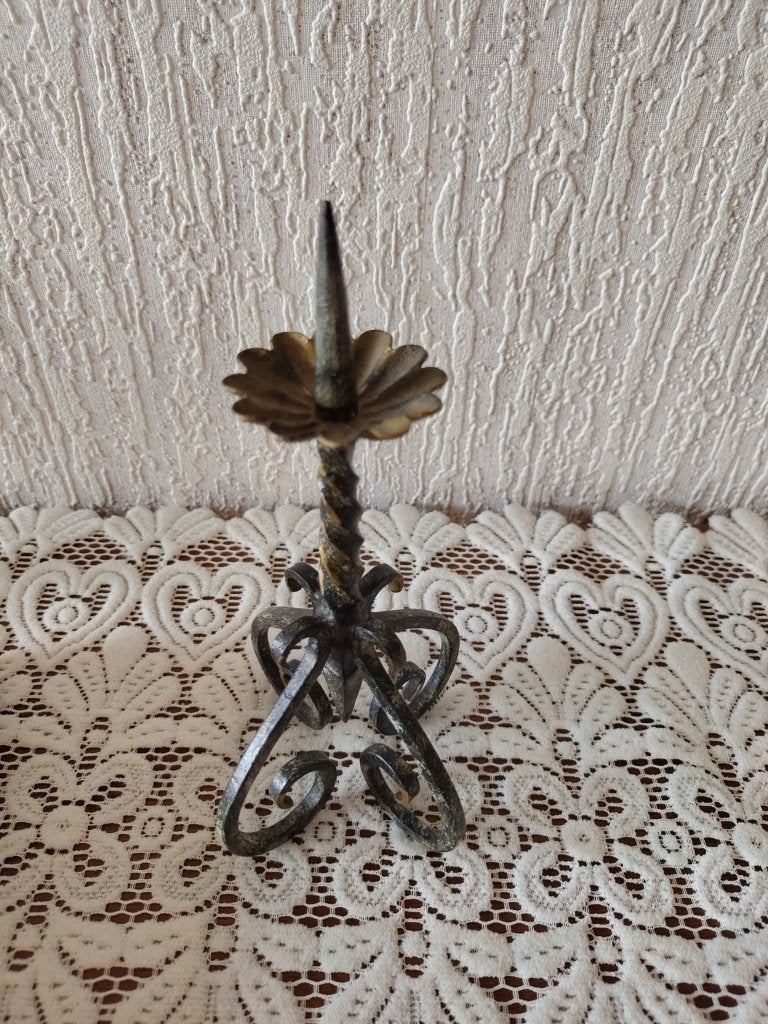Smeedijzeren kandelaar, Antiek en Kunst, Antiek | Kandelaars, Ophalen, Overige materialen