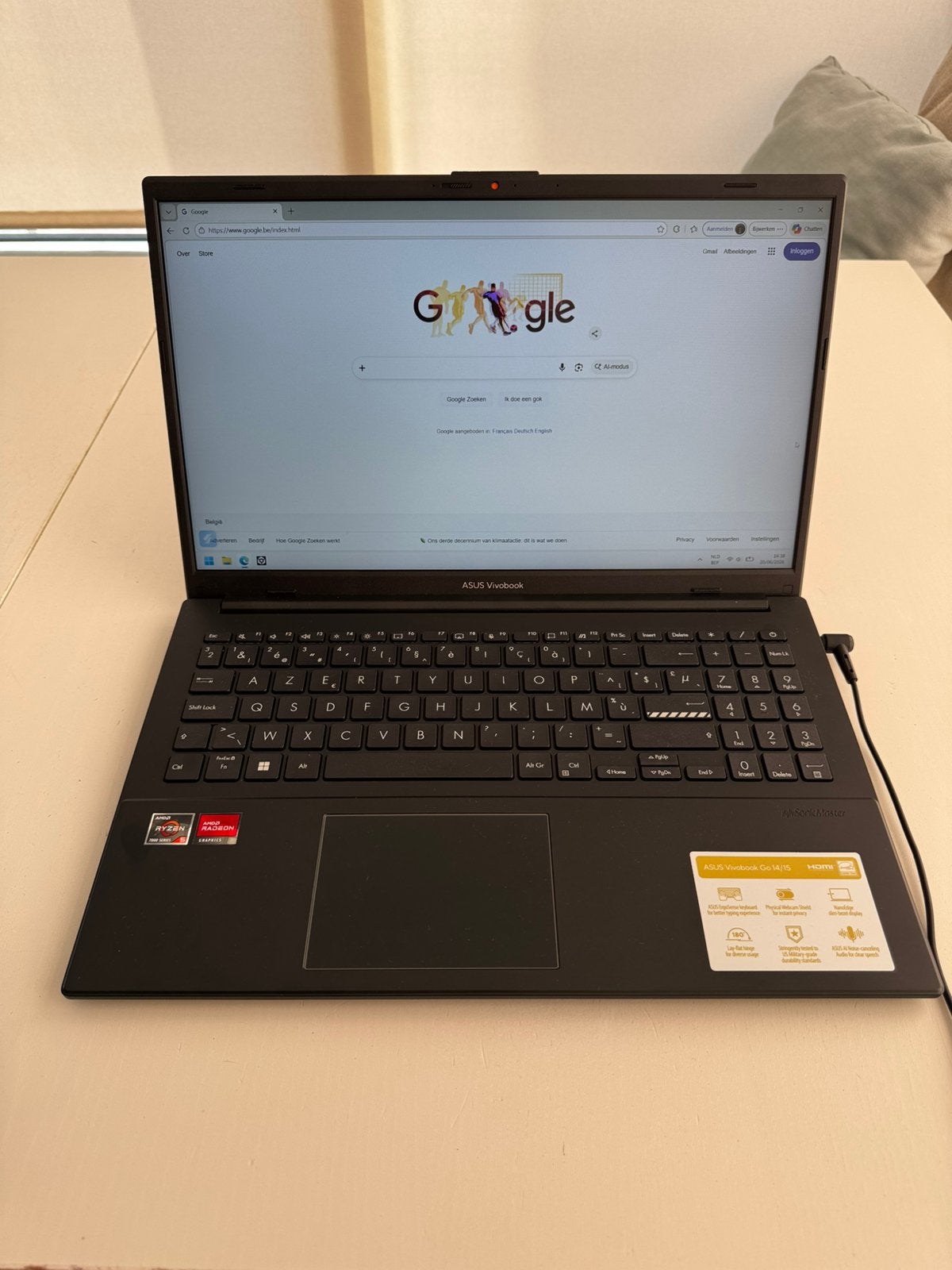 ASUS Vivobook Go 15 - Ryzen 5, 512/16GB (Nieuwstaat), Enlèvement, Comme neuf, SSD