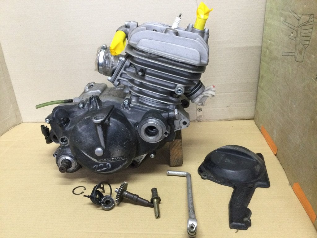 Motorblok Cagiva WMX 125 BJ 1980   Motorblok Suzuki PÉ 175, 175 cc, Gebruikt, Crossmotor, Minimaal motorrijbewijs A2