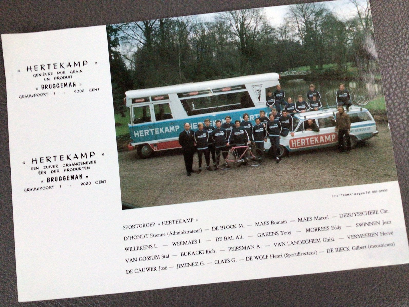 Wielerkaart team hertekamp jose decauwer willekens, Ophalen of Verzenden, Zo goed als nieuw